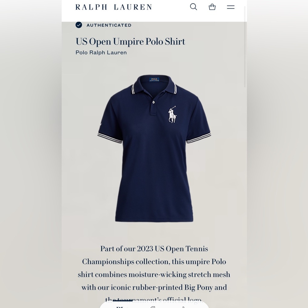Ralph Lauren US Open Umpire Polo - Women's M